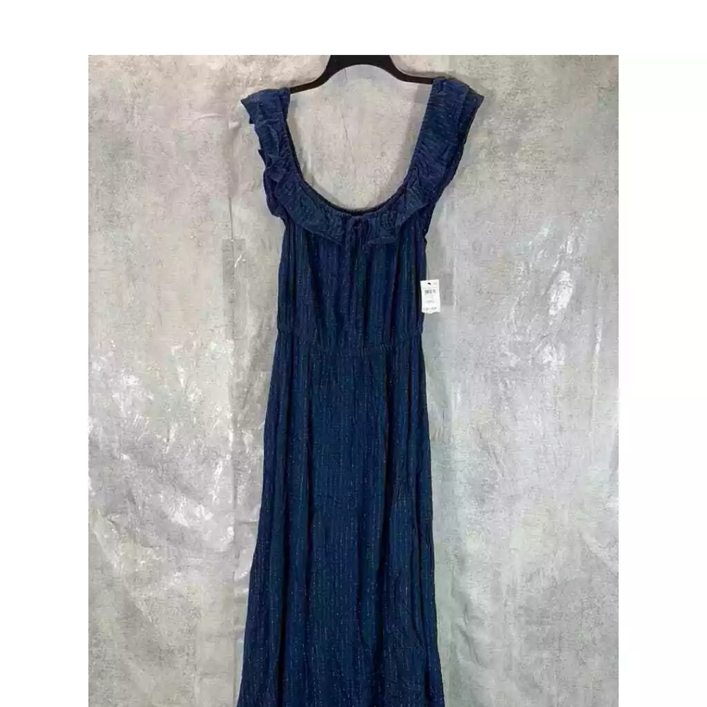 Elegant Blue Women's Dress - Picture 6 of 15